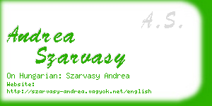 andrea szarvasy business card